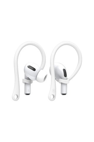 Caseonn Huawei Freebuds Se 2 / Se 3 Kulak Üstü Kulaklık Tutucu Spor Kanca, Esnek Silikon Düşme Önleyici Askı Beyaz