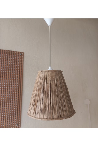 N-66 Kahverengi Rafya El Yapımı Avize Kahverengi Kahverengi