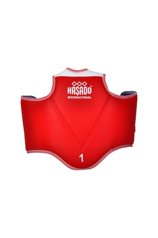 Haşadospormalzemeler Haşado Safeguard Taekwondo Vücut Göğüs Koruyucu Yelek Kırmızı - Mavi