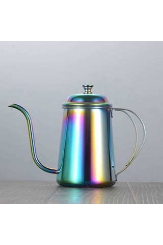 650ml Paslanmaz Çelik Kahve Damlama Su Isıtıcısı Köpürtme Sürahisi Cezve Gooseneck Emzik Su Isıtıcısı Yüksek Miktarda Kahve Çay Araçları