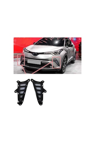 Toyota Uyumlu Chr Sis Lambası Çerçeveli Ledli 2016-2019