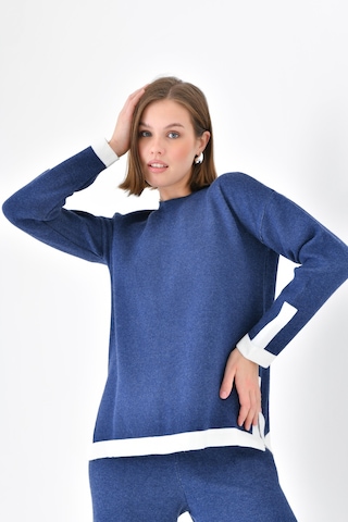 Ftz Women Kadın Çizgi Detaylı İkili Takım İndigo 20631-indigo İndigo