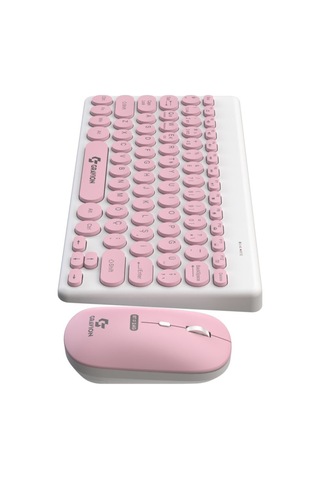 Gravion Km-bt37 Çif Modlu Wireles Bluetooth Klavye Mouse Set Pembe Optik