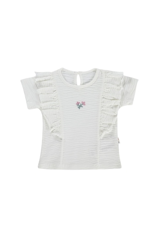 Civil Baby Çiçek Baskılı 6-18 Ay Tişört - Ekru