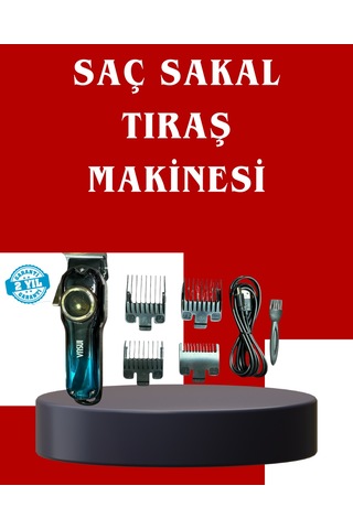 Uzun Çalışma Süreli Lcd Göstergeli Saç Kesme Makinesi 1 - 2 Saat