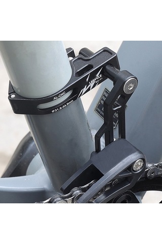 Gajeena Mountain Bike Bb Mil Orta Eksenli Zincir Sabitleyici, Tek Diskli Anti-düşme Zincir Koruması, Sade Tip Siyah Siyah