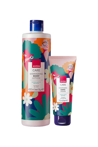 Avon Care Shimmering Gliserin İçeren Yasemin Kokulu Vücut Losyonu 400 ML + El Kremi 75 ML