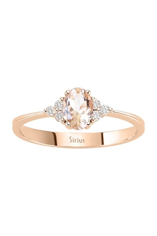 Sirius Pırlanta Ve Oval Morganite Taşlı Saga Yüzük 0817R0273