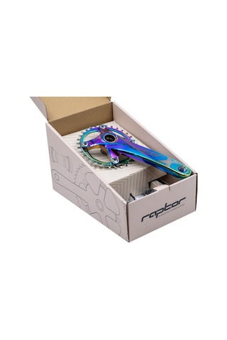 Bike Sky Raptor 32t Rainbow Tekli Aynakol Mtb Dağ Bisikleti Krank, Alüminyum, Renkli Altın - Bakır - Kırmızı - Siyah
