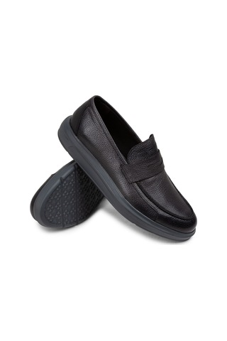 Deery Hakiki Deri Gri Erkek Comfort Loafer Ayakkabı - 01564mgrıp14 Gri