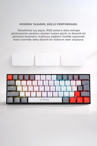 Delux Serisi Hızlı Tepki Bilgisayar Eşyası Oyuncu Klavyesi Rgb Işıklı Mekanik Şarjlı Tk11