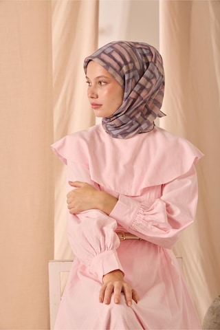 Silk Home Soft Eşarp 73096-18 Mor, Fildişi, Pudra, Buz Mavisi