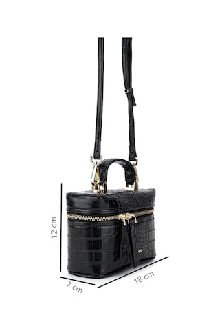 Tamer Tanca Kadın Suni Deri Siyah Kroko El Çantası 1178 4005 Bn Cnt Sk25-26 Sıyah Kroko Siyah