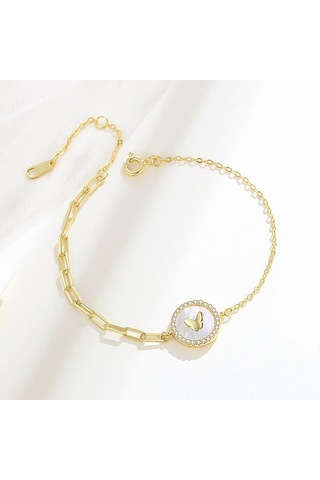 Tancise 925 Ayar Gümüş Zirkon Bilezik Takı Geometrik Boncuk Zincir Bağlantı Bilezikler Kız Arkadaşı Kadınlar İçin Moda Güzel Düğün Hediyesi Altın