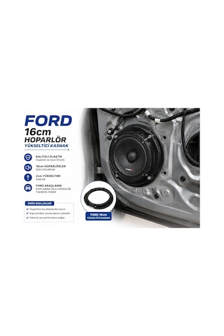 Ford Hoparlör Yükseltici Kasnak 16cm - Ford 5x7" Hoparlör Yerine 16 Cm Hoparlör Takma Kasnağı - 2 Ad