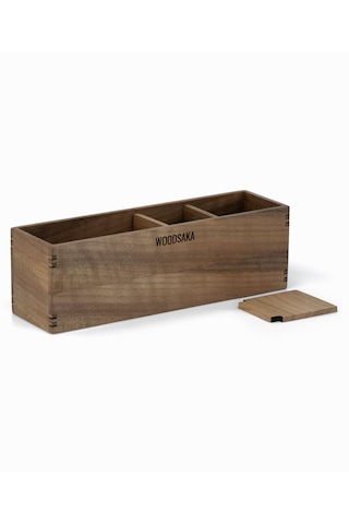 Woodsaka - Reka Ayarlanabilir Dört Bölmeli Kalem Kutusu -Ceviz