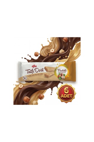 Afia Tatlı Dost Fındıklı Kakao Kremalı Gofret 6x140 Gr