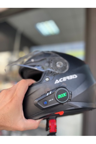 2 Bağlantılı Motosiklet Kask Kulaklık Intercom Işıklı İnterkom