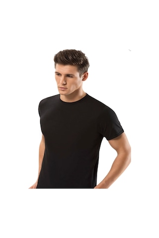 Fily İç Giyim Erdem Gold Modal 0 Yaka T-shirt Siyah