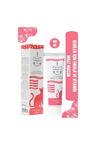 Vitkitty Kediler Için Multivitamin Malt Macun 100 Gr Multivitamin Paste