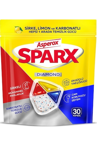 Asperox Sparx Hepsi 1 Arada Bulaşık Makinesi Kapsülü 5 x 30'lu