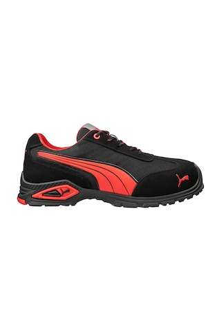 Puma Safety Madrid Low Alüminyum Burunlu Kaydırmaz Tabanlı İş S1 Pl Fo Sr İş Ayakkabısı Kırmızı - Siyah