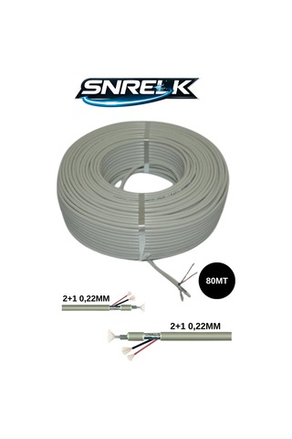 Snrelk 2+1 80mt Cctv Güvenlik Kamera Kablosu