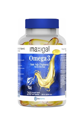 Maxigal Omega-3 Balık Yağı 200 Kapsül