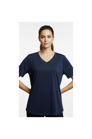 Lyvean V Yaka Oversıze Kısa Kollu Tshirt Lacivert