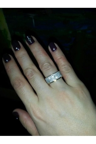 Moda Parıldayan Yüzük Paslanmaz Çelik Alyanslar Arı Gümüş