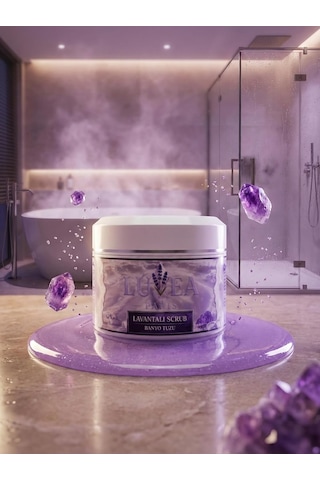 Lúvea Parıs Lavantalı Scrub Banyo Tuzu Sıvı Tuzlu, Tatlı Badem Yağı & E Vitamini Sofrada Öğütme Tuz Hediye Diğer