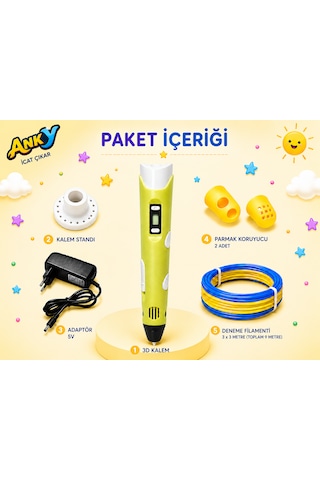 Anky 3d Kalem 50+9 M Flament + Fan Hediyeli