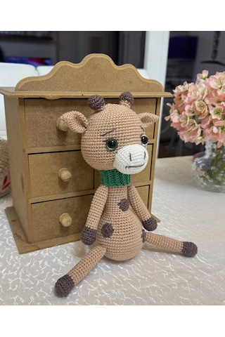 Zürafa Amigurumi Uyku Arkadaşı 26-27 Cm 26 Cm