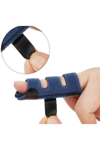 Shenzhen Parmak Ateli Sabitleme Desteği Ayarlanabilir Metal Destekli 3 Kayışlı Parmak Düzeltici Çatlak , Kırık, Çıkık Sonrası Alüminyum Destek Ve Günlük Kullanım İçin Lacivert
