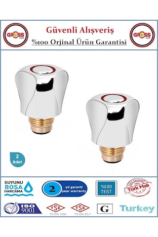 Şenpres Musluk Kapak Takımı - %100 Prinç - Contalı - 2 Adet