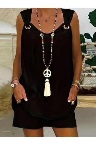 Modasize Kadın Kolsuz V Yaka Kuş Gözü Detay Bluz Short Aerobin Ikili Takım Siyah