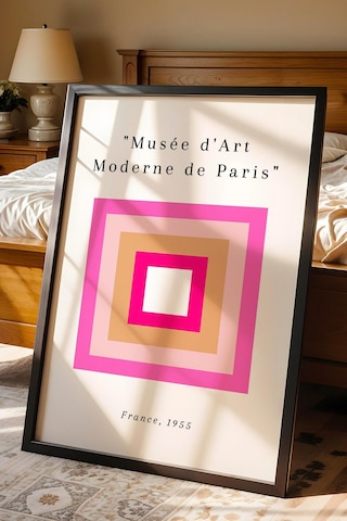 Musee D' Art Moderne De Paris 1955 Sergi Posteri Çerçeveli Tablo - Eklektik Tarz Duvar Dekoru