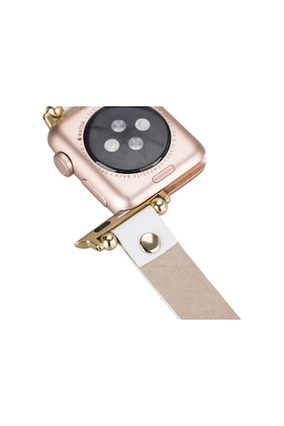 Bouletta Apple Watch Uyumlu Deri Kordon 38-40-41mm Frg F3 Beyaz
