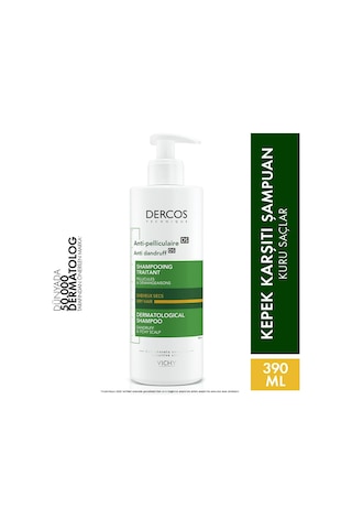 Vichy Dercos Anti-Dandruff Kuru Saçlar İçin Kepek Karşıtı Şampuan 390 ML
