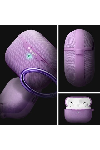 Spigen Apple Uyumlu Airpods Pro Kılıf Urban Fit Dokuma Purple - Asd00574 Mor