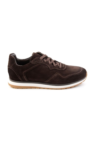 Bambi Kahve Süet Hakiki Deri Erkek Sneaker E01774003502