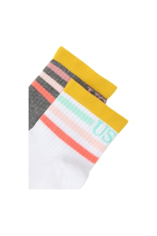 U.s. Polo Assn. Kadın Gri Melanj Çorap 50318015-vr086 Grı Melanj