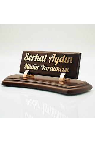 Kabartma Ahşap Masa İsimliği - Riola Masa İsimlik