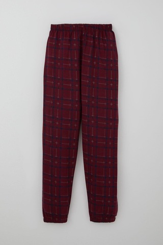 Breeze Erkek Çocuk Pijama Takımı Ekose Desenli 9-12 Yaş, Vişne Çürüğü Vişne Çürüğü