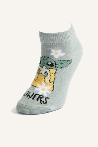 Defacto Star Wars Lisanslı-mandalorıan 3lü Pamuklu Patik Çorap Kız Çocuk G1458a8nskr1 Çok Renkli-kr1