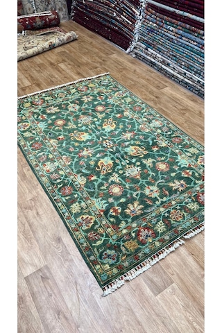 El Dokuma Afghan Halısı Yeşil