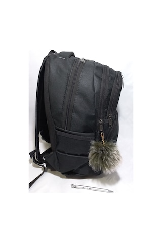 Rowan Unısex Siyah Okul Sırt Çantası 44*34*22 Cm