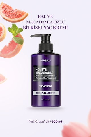 Yoğun Nemlendirici Ve Besleyici Saç Kremi Kundal Honey & Macadamia Protein Treatment Pink Grapefruit 90111036