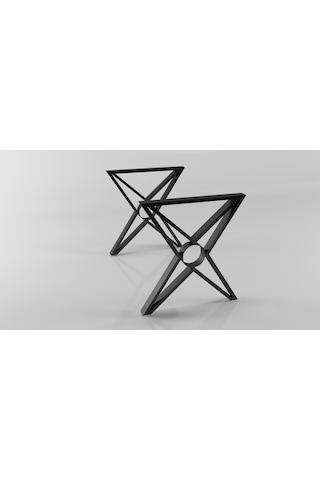Yıldız Model Metal Ayak Seti Siyah Metal Masa Ayağı