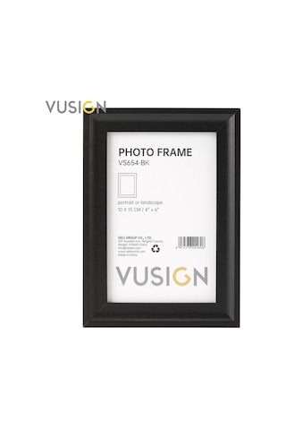 Vusıgn Vs654-bk Mdf Fotoğraf Çerçevesi 10x15 Cm Siyah Kabartmalı Çerçeve Masaüstü Ve Duvar Askılı